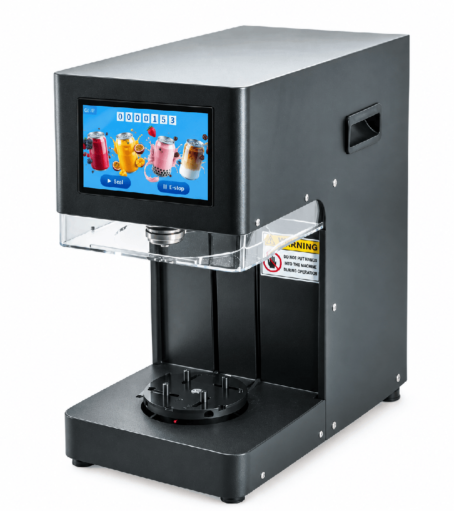 Zwarte PET-can sealingmachine