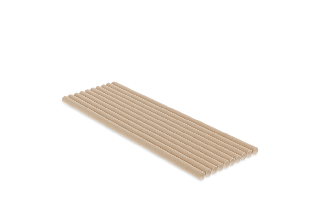 Papieren rietjes naturel 230x8mm BIO